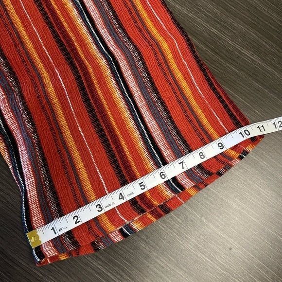 AGB Vertical Striped Flowy Bohemian Pants. Elastic Waistband. - Picture 8 of 11